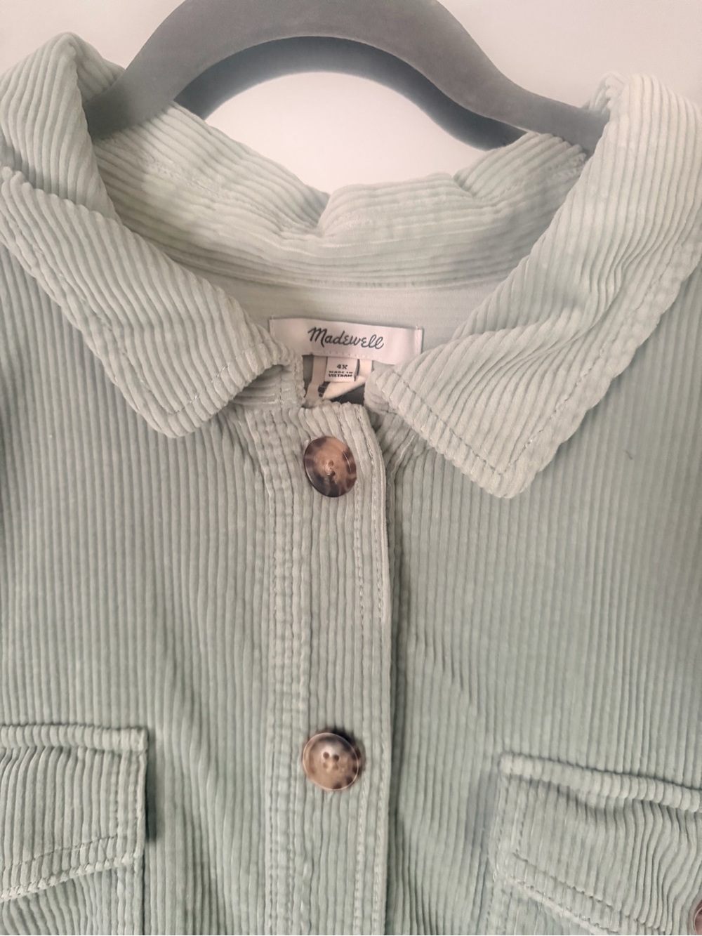 Madewell Sage Green Button-Front Utility Jacket - Picture 6 of 6